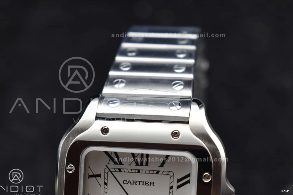 Bracelet BVF 35mm Edition de MIYOTA Dial on Cartier Best V2 9015 White 1:1 SS SS Santos SmartLinks 1207